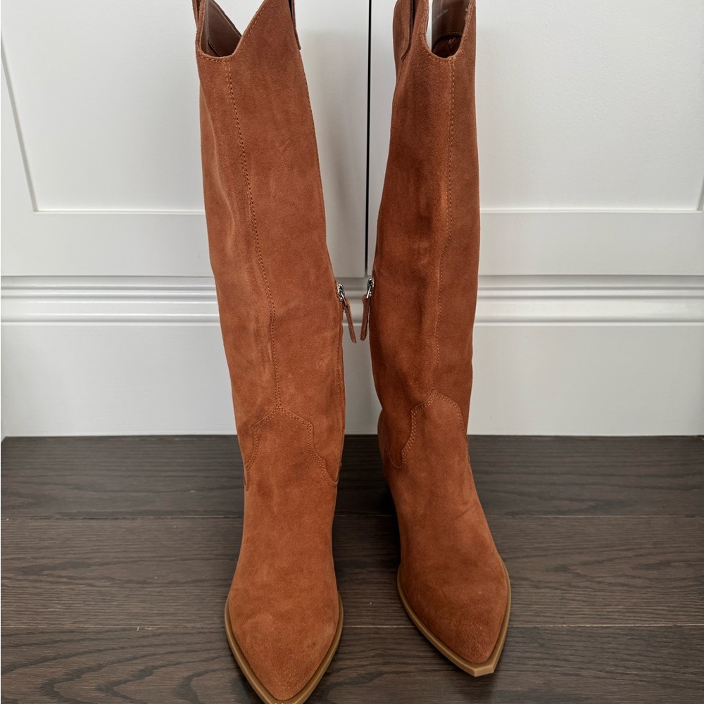 Dolce Vita Tan Suede Heeled Boots